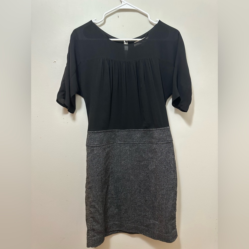 Loft Elegant Black and Gray Women's Dress